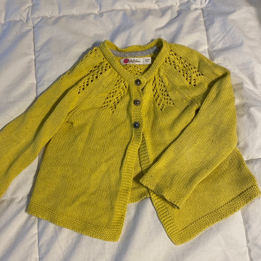 Baby Boden pointelle cardigan sweater